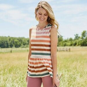 Matilda Jane Multicolor Striped Tank Top